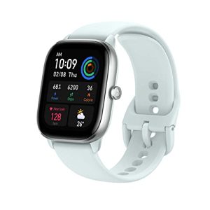 Amazfit GTS 4 Mini Smart Watch, Alexa Built-in Fitness Tracker (Mint Blue)